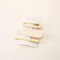 Set of 3 stylish hair clips featuring geometric resin and metal barrettes for daily styling. - 26#