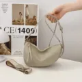 Dames retro halve maan schoudertas casual minimalistische crossbody tas voor dagelijks gebruik - Broken Wit