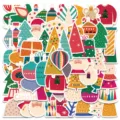 Christmas sticker pack waterproof vinyl cute holiday decals for laptop luggage gifts water bottle - 64 Pcs Christmas 1 Stickers
