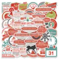 Waterproof Christmas stickers pack for luggage laptop water bottle holiday decor items 50pcs - 45 Pcs Christmas 2 Stickers