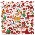 Christmas waterproof stickers pack, assorted Santa Claus cute decals for laptop and luggage. - 50 Pcs Santa Claus 1 Stickers