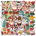 Christmas waterproof stickers pack for laptop luggage water bottle cute cartoon decals set - 50 Pcs Christmas 3 Stickers