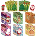Christmas DIY sticker set waterproof decals for laptop luggage water bottle decoration - 8 Pcs Christmas DIY Assemble Stickers