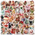 Vintage Christmas stickers pack waterproof decal for laptop luggage water bottle variant set - 50 Sheets Vintage Christmas 2