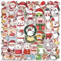 Christmas cartoon animal stickers waterproof cute vinyl decals for laptop luggage water bottle - 50 Sheets Christmas Animals