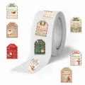 500 pcs roll Christmas waterproof stickers for envelope sealing, gift decoration and journal. - 500 Pieces Christmas Roll Stickers 3