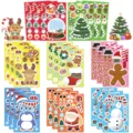Christmas sticker sets cute cartoon waterproof decal sheets for luggage water bottle laptop - 8 Sheets Christmas 1