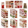 Christmas stickers set, waterproof decorative decal for laptop, luggage, water bottle. - 8 Sheets Christmas Journal