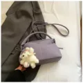 Minimalistiki mov gynaikia tsanta cheiros, casual tsanta omou me charitomeno mentagion. - Με Μενταγιόν / Μωβ