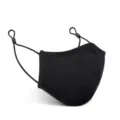 Verstellbare schwarze Stoff-Gesichtsmaske, waschbare Baumwolle staubdichte Schutzmaske. - M / 23256 (Verstellbare Ohrschlaufen)