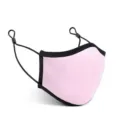 Rosa wiederverwendbare Baumwoll Gesichtsmaske mit verstellbaren Ohrschlaufen für täglichen Schutz - M / Zitronengelb