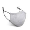 Graue Baumwoll-Staubmaske mit verstellbaren Ohrschlaufen, wiederverwendbare Gesichtsmaske. - M / Vollgrau