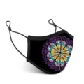 Wiederverwendbare Baumwoll-Gesichtsmaske mit buntem Mandala-Muster und verstellbaren Ohrschlaufen. - M / 73001 (Bedruckt)