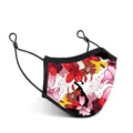 Wiederverwendbare Baumwoll-Staubmaske mit verstellbaren Ohrschlaufen und buntem Blumenmuster. - M / 73009 (Bedruckt)