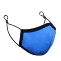 Wiederverwendbare blaue Baumwoll-Staubmaske mit verstellbaren Ohrschlaufen für Schutz. - M / 13002 (Kindermodell)