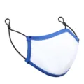 Wiederverwendbare waschbare weiße Gesichtsmaske mit blauem Rand für den täglichen Schutz. - M / 13003 (Kindermodell)