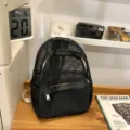 Μαύρο δικτυωτό σακίδιο γυναικείο καλοκαιρινή παραλία ταξίδι ελαφρύ διαπνέον casual τσάντα - Μαύρο
