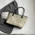 Μεγάλη τσάντα shopper για γυναίκες vintage casual καθημερινή τσάντα ώμου πρακτική. - Χωρίς μενταγιόν / Μπεζ