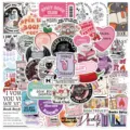 50pcs bookish reading waterproof stickers aesthetic vinyl decals for laptop and luggage - 50 Pieces/Pack