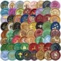 Colorful wax seal stickers decorative waterproof DIY decals for notebook laptop 64pcs set - 64 Pieces/Pack