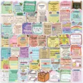 54pcs autocollants de citations de motivation pour la santé mentale étanches pour gourde - Paquet de 54 pcs