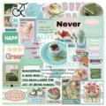 INS Stil wasserdichte dekorative Aufkleber DIY ästhetische Sticker Pack für Handy Hülle - Mint-Cheese-Kollektion