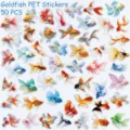 Goldfish PET Stickers 50 PCS Cute Waterproof Decal for Journal Laptop Phone Case DIY Craft - 50 Sheets Goldfish