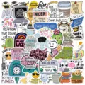 Wasserdichte sarkastische Sticker für Laptop, Handy, Koffer, DIY ästhetische Vinyl Aufkleber. - 50 Stück/Packung