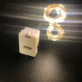 Guirlanda luminosa LED hilo de cobre blanco cálido 2 metros pilas decoración iluminación - Luz Blanca Cálida