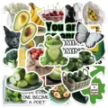 Green aesthetic stickers pack waterproof DIY vinyl decals for phone case journal decoration - Green Valley