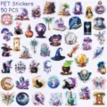 50pcs fantasy magic stickers PET transparent waterproof decal DIY diary laptop decor - 50 Sheets of Magic Planet