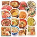 Cute Japanese food waterproof stickers for phone case diary album DIY decoration waterproof pack - Dessert Shop Series