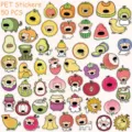 Cute fruit dog cartoon PET stickers waterproof DIY decoration 50pcs for journal phone - 50Pcs Fruit Big Nose Dog