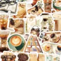 Cute coffee theme waterproof stickers set for DIY journaling, phone cases and decoration. - Vintage Coffee Series