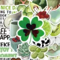 Green aesthetic sticker pack waterproof PVC decals for journal phone case decoration SKU - Green Ice Tea