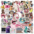 65Stk Y2K rosa ästhetische süße Graffiti Aufkleber für Laptop Skateboard Gitarre Handy - 65 Stück Vintage-Millennium