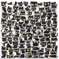 Autocollants chat noir imperméables mignons autocollants dessin animé pour ordinateur portable 100pcs - Style Graffiti Chat Mignon