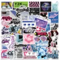 53 Stk. Y2K ästhetische Retro Cartoon Graffiti Aufkleber Pack für Laptop Koffer DIY Deko - 53 Stück Y2K