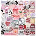 Bookish smut reading waterproof vinyl stickers aesthetic book lover laptop luggage decor 52pcs - 52 Pieces/Pack