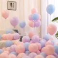 Pastel macaron latex balloons set pink blue purple for birthday party wedding decor - Macaron Blue + Pink + Purple