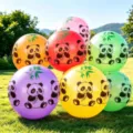 36 inch giant colorful panda printed balloons thick outdoor lawn party decorative toys - Panda Print / 3 Pieces/Pack / Random Color