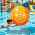 Giant 36-inch orange inflatable beach ball for pool water park outdoor children playing toy. - Orange / 36 Inch (5 Pieces Pack)