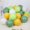 Green balloon set forest retro olive green yellow white balloons for birthday party decor - 10-Inch Retro Green, Fruit Green, Lemon Yellow & White Balloons, 100 Pcs