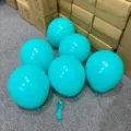 Cyan latex balloons for party, birthday, and classroom decoration, beautiful retro blue style. - Tiffany Blue