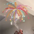 Bunte lange Streifen Feuerwerk Ballon Dekoration Dopamin Geburtstag Abschluss Party Setup Requisite - 30 Stück (Mit Pumpe) / Mehrfarbig Macaron