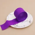 Dark purple crepe paper roll, 4.5cm width and 22m length for party and wall background decor. - Purple