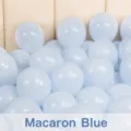 Macaron blue latex balloons, thick balloon arch kit for wedding birthday party decoration. - Macaron Blue