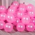 Set di palloncini di perle rosa per festa di compleanno e decorazione romantica bambini - polvere perlata