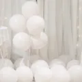 White latex balloons 100pcs pack for wedding birthday party decoration background setup - Macaron White