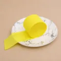 Yellow crepe paper roll 4.5cm wide 22m long for DIY backdrop party streamer decoration - Yellow